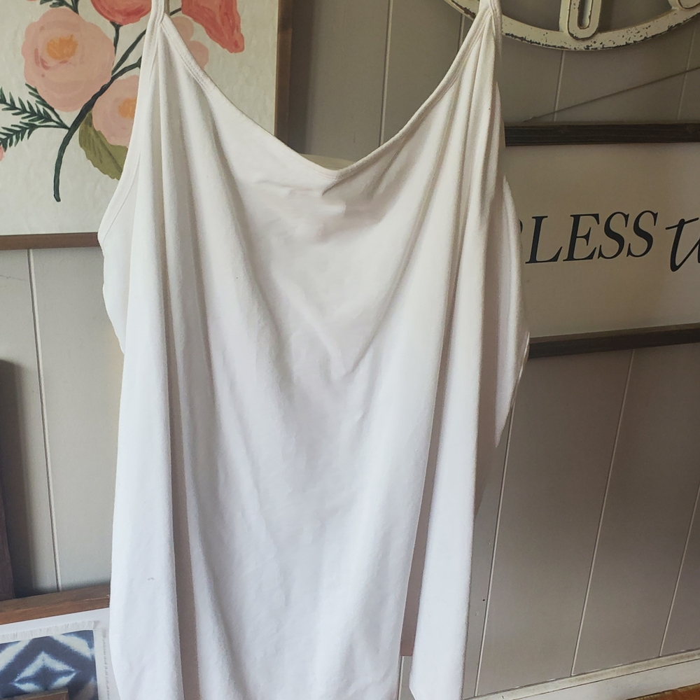 Torrid White Cotton Blend Top